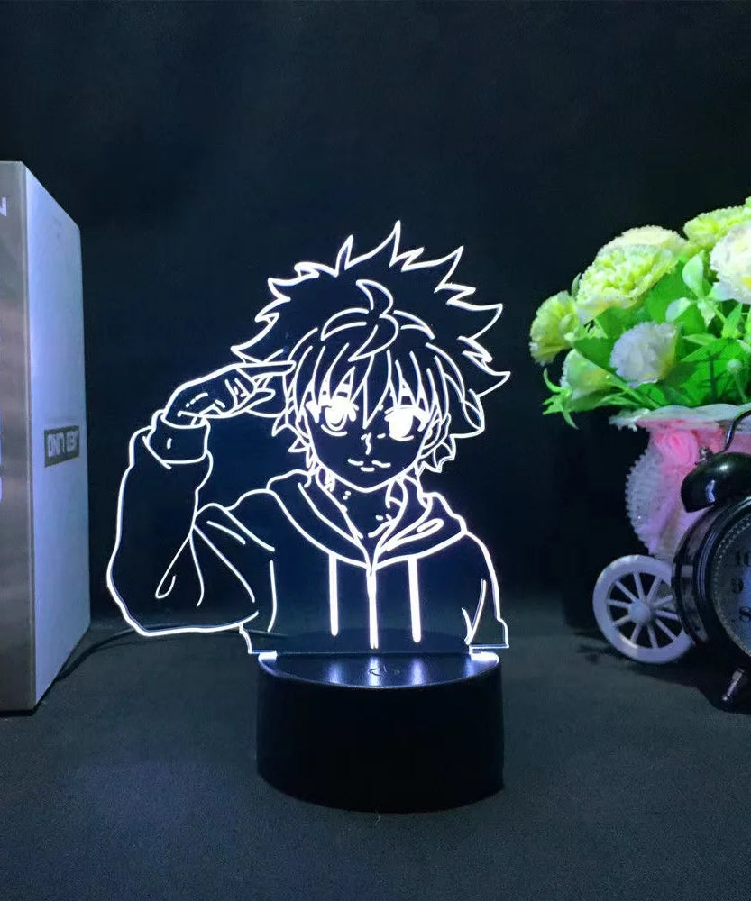 Anime Hunter X Hunter Led Night Light Killua Zoldyck Figure Nightlight Color Changing Usb Battery Table 3d Lamp Gift for Kids
