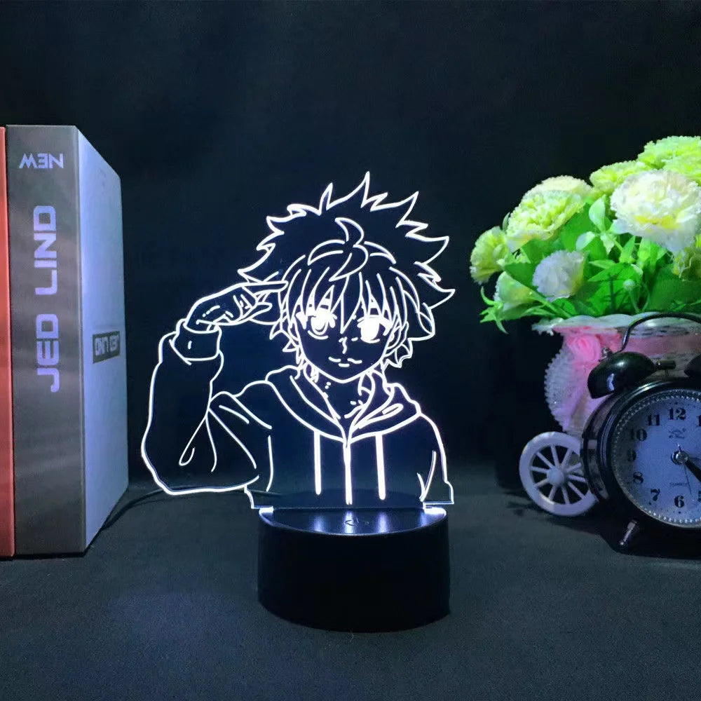 Anime Hunter X Hunter Led Night Light Killua Zoldyck Figure Nightlight Color Changing Usb Battery Table 3d Lamp Gift for Kids