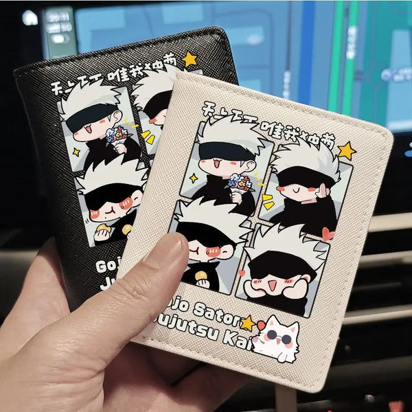 Anime Jujutsu Kaisen Short Zipper Wallet – Yuji Itadori & Megumi Fushiguro Card Holder