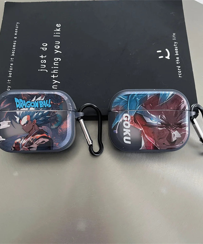 Anime Dragon Ball Goku Vegeta Earphone Case for Airpods 2nd 3rd Pro2 4th 2024 Wireless Bluetooth Headset Protective Cover