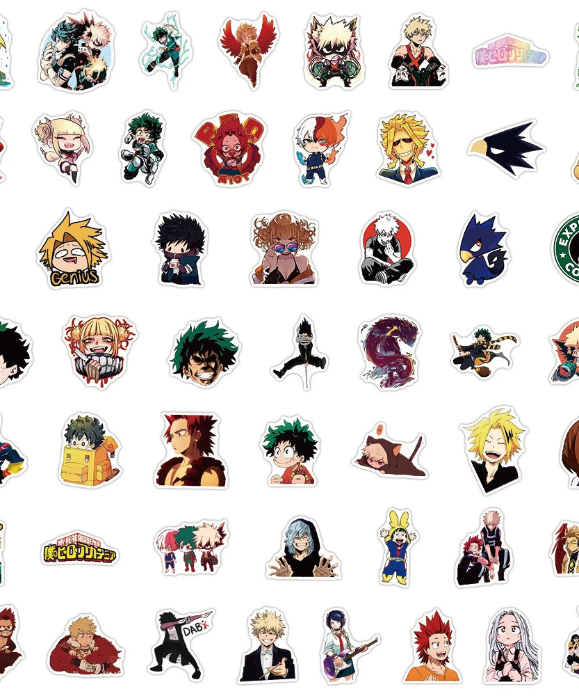 10/30/50pcs Anime My Hero Academia Stickers Deku Midoriya Izuku Decals Skateboard Laptop Motorcycle Waterproof Sticker Kids Toys