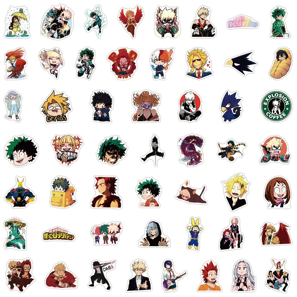 10/30/50pcs Anime My Hero Academia Stickers Deku Midoriya Izuku Decals Skateboard Laptop Motorcycle Waterproof Sticker Kids Toys