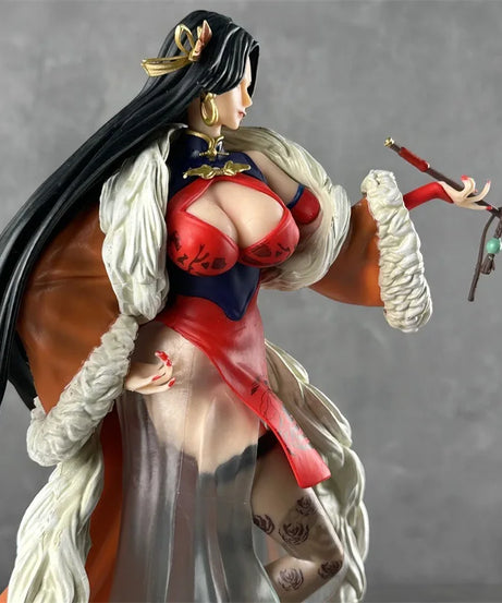 36cm One Piece Boa Hancock Chinese Style Cheongsam Anime Girl Figure Model Statue Boy Collection Desktop Decoration Ornament Toy