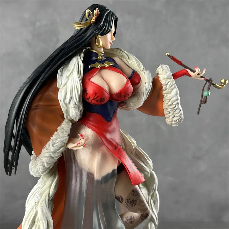 36cm One Piece Boa Hancock Chinese Style Cheongsam Anime Girl Figure Model Statue Boy Collection Desktop Decoration Ornament Toy