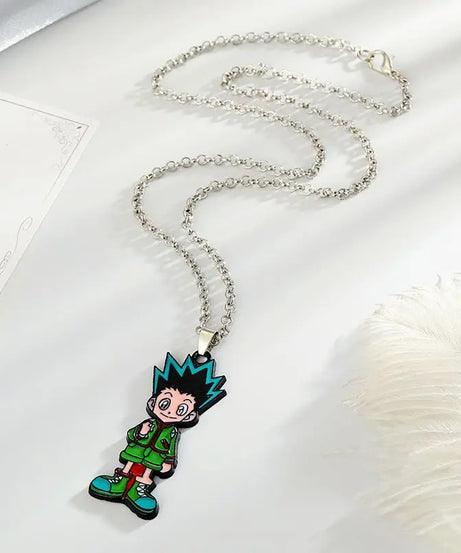 Anime peripherals: HUNTER alloy keychain, Xiaojie pendant, necklace, personality pendant, kids toys holiday gift