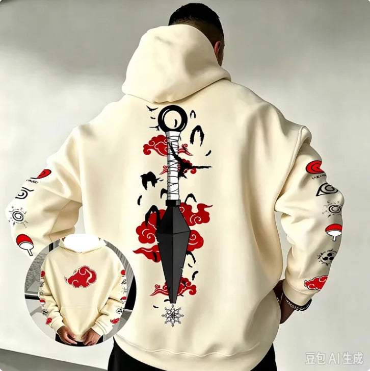 Naruto Akatsuki Kunai Hoodie – 2026 Japanese Anime Y2K Casual Sportswear Sweatshirt 7