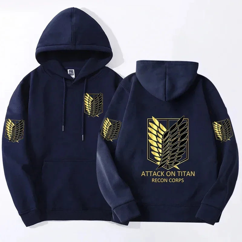 Attack on Titan Scout Regiment Crewneck Sweatshirt – Premium Anime Harajuku Pullover for Men & Women 6