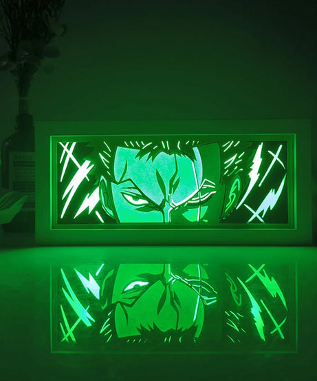 Anime  series paper-cut light room bedroom night light atmosphere light remote control colorful light box