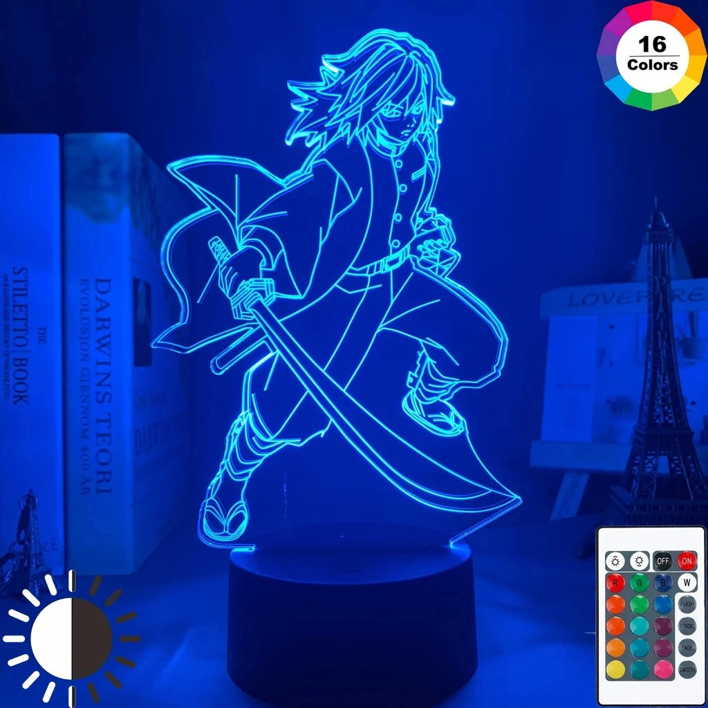 Manga 3d Light Kimetsu No Yaiba for Bedroom Decor Night Light Birthday Gift Table Lamp Anime Demon Slayer Mitsuri Kanroji Figure