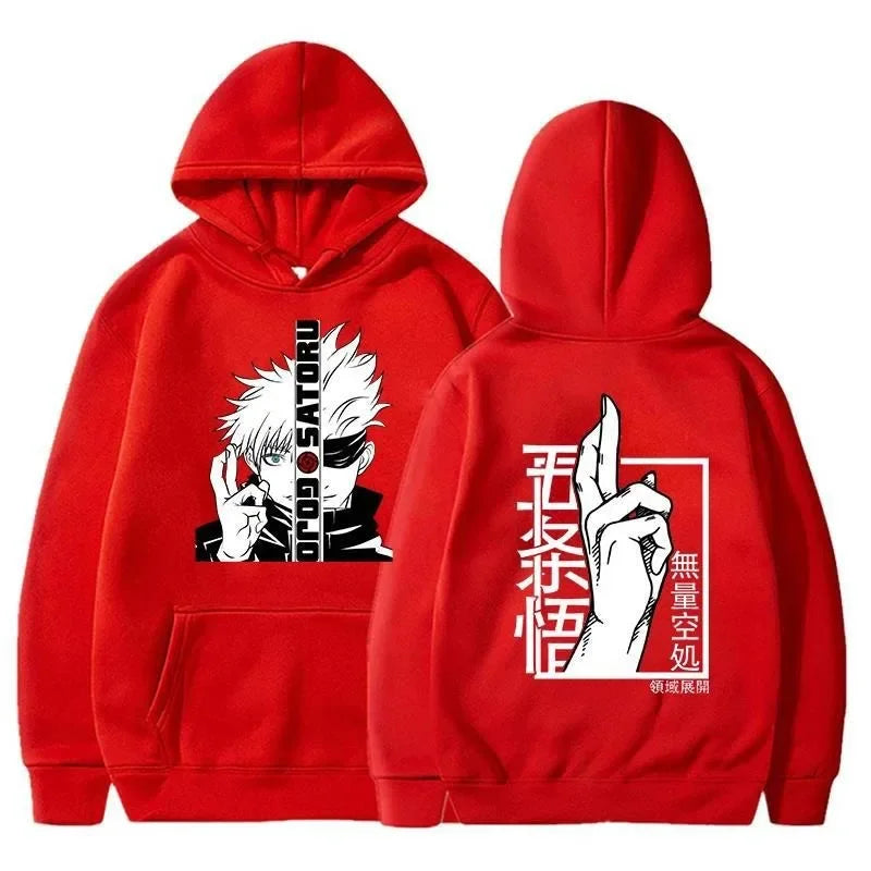 Anime Jujutsu Kaisen Gojo Satoru Graphic Hoodie – Unisex Pullover Sweatshirt 6