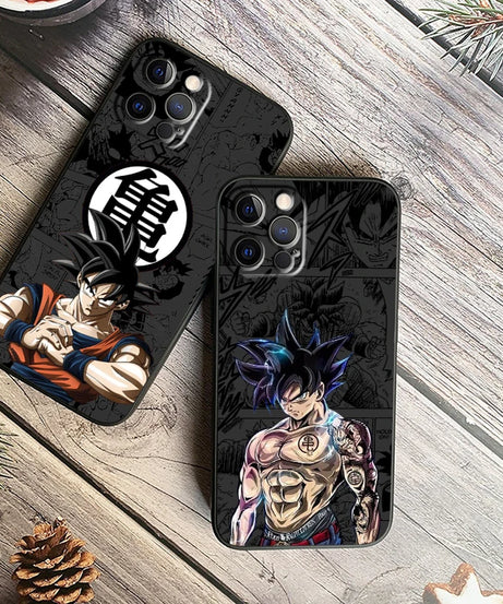 Son Goku Black TPU Case – Dragon Ball Anime iPhone 7–15 Pro Max