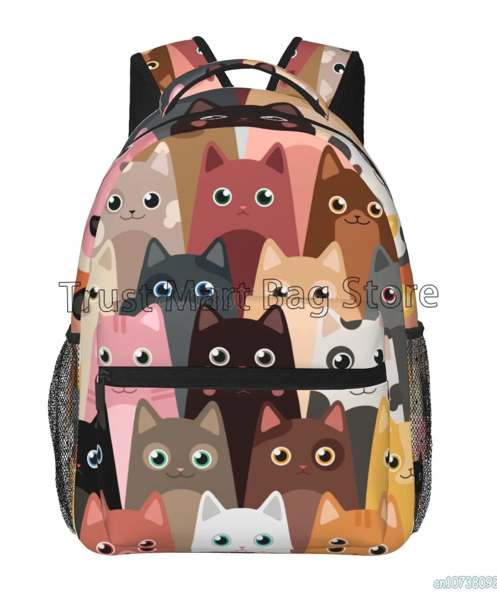 Anime Neko Atsume Women Backpack Mochila for Girls Boys Travel Rucksack Cute Cat Printing Shoulder Bag for Teenages
