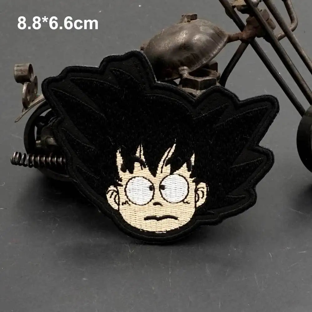 Dragon Ball Animation Peripherals Creative Kawaii Son Goku Vegeta Majin Buu Clothes Patches Embroidered Velcro Badges