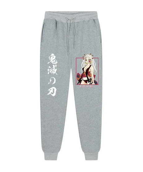 Anime Demon Slayer printed trousers men's comfortable fleece pants jogging men's trousers casual versatile sweatpants S-3XL