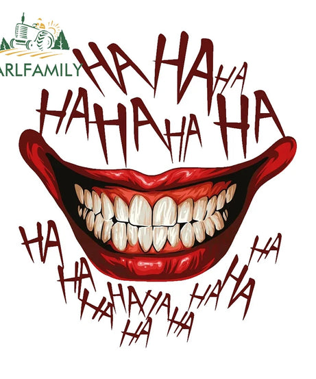 EARLFAMILY 13cm For Scary Devil Tooth Helmet Car Stickers RV JDM Motorcycle Decal Waterproof Camper Van Funny Car Accessories