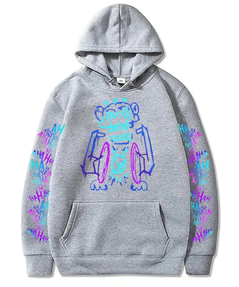 Arcane Jinx Hoodies Hot Anime Monkey Graffiti Sweatshirt Unisex Two Sides Street Sportswear Harajuku Grunge Aesthetic Pullovers