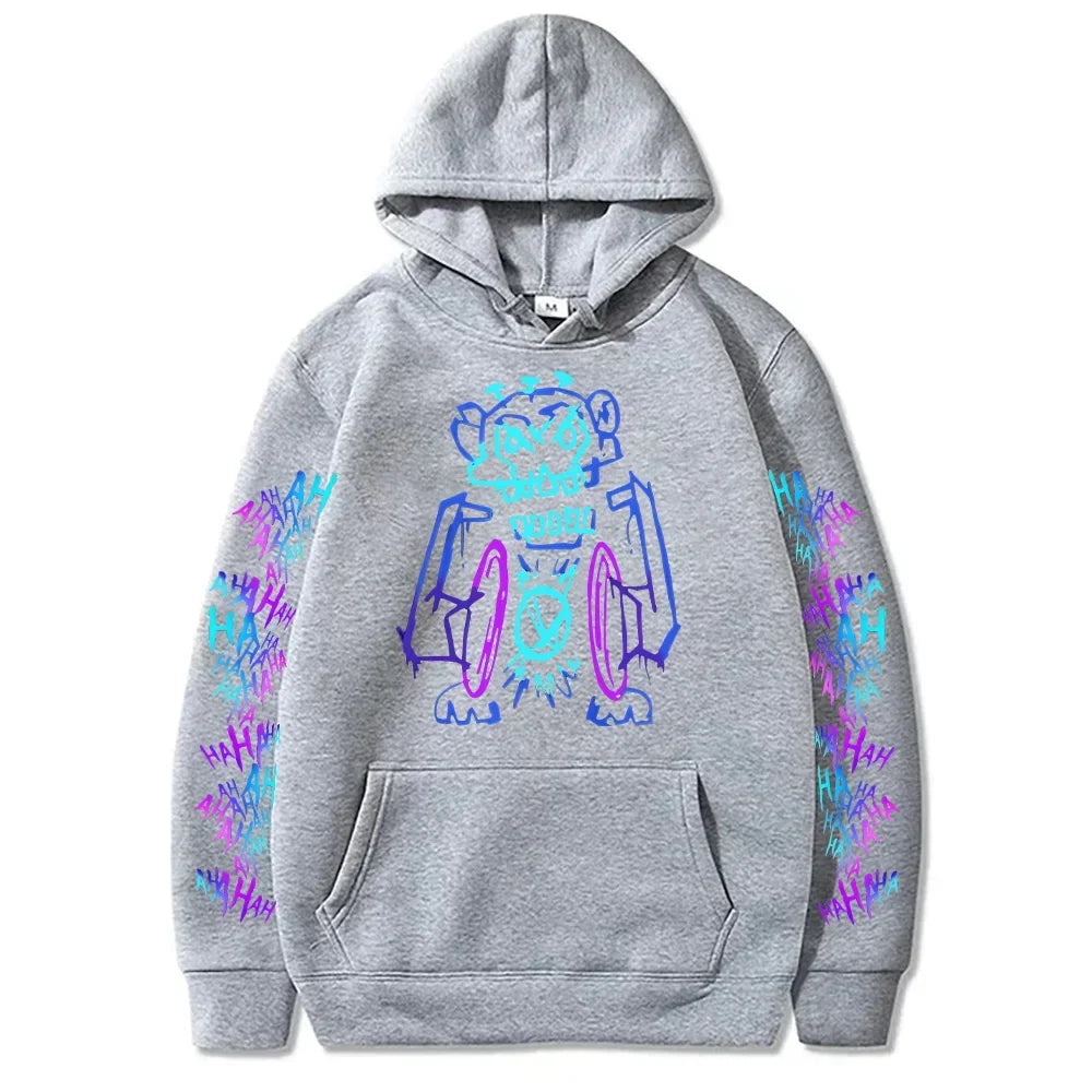 Arcane Jinx Hoodies Hot Anime Monkey Graffiti Sweatshirt Unisex Two Sides Street Sportswear Harajuku Grunge Aesthetic Pullovers