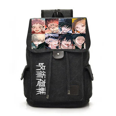 Jujutsu Kaisen Anime Backpack Cosplay Gojo Unisex Students School Bag Large Capacity Bookbag Laptop Travel Rucksack Outdoor Bag