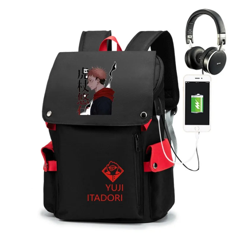 Jujutsu Kaisen Anime Backpack Student School Shoulder Bag Business Multifunctional Large Capacity Computer Bag Travel Backpack