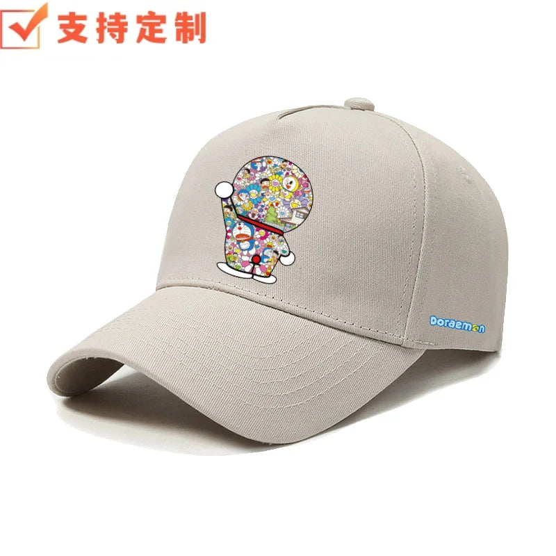 Doraemon machine cat little ding-dong anime outdoor leisure baseball cap sports sunshade sunscreen duckbill hat for men