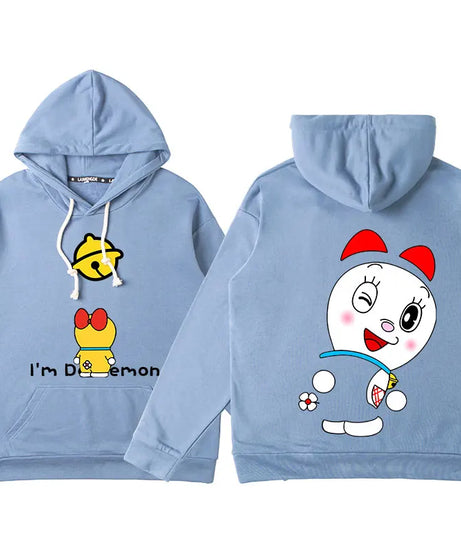 Doraemon Anime Hoodie – Cute Couple & Teen Pullover Jacket