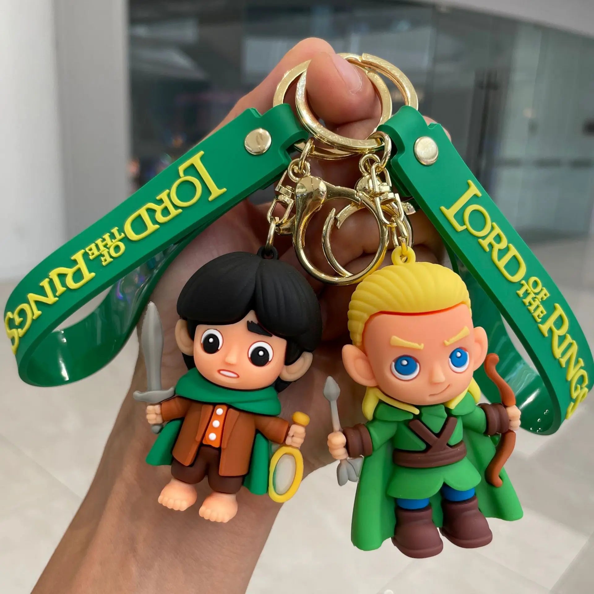 Movie Lord Rings Keychain Anime Doll Figure Car Keyring PVC Doll Pendent Bag Jewelry Accessories Toy Kid Xmas Decora Gift