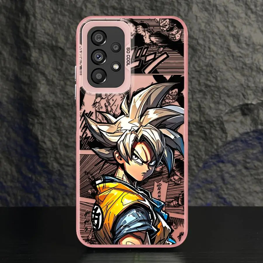 Shell Case for Samsung Galaxy A35 A26 A36 A53 A71 A72 A51 A56 A73 A55 A54 A52 Dragon Ball Son Goku Cool
