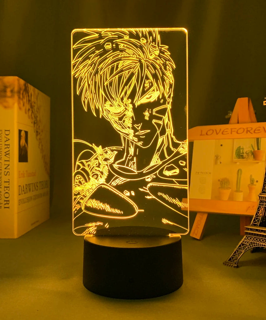 One Punch Man Saitama Figure Led Night Light Lamp for Home Decoration Nightlight Cool Manga Store Decor Ideas Table 3d Light