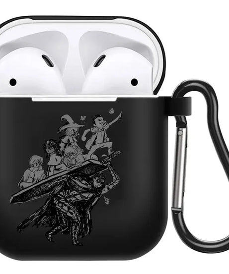 anime Berserk Guts Zodd Earphone Case For AirPods4 1 2 3 Pro Black Soft silicone wireless Bluetooth headphone case