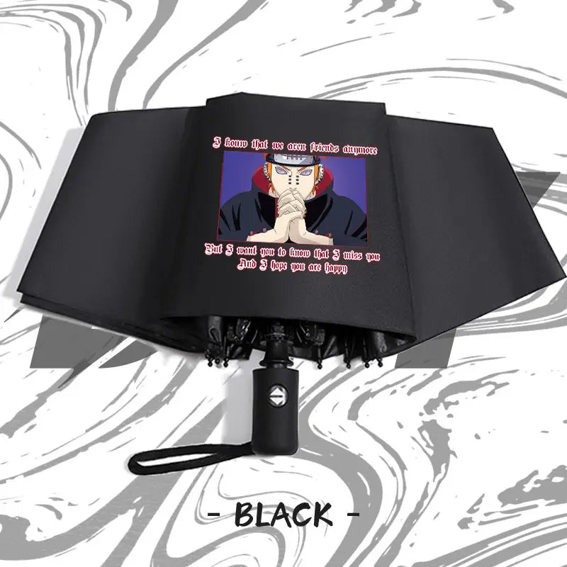 Naruto anime peripheral automatic umbrella Naruto Namikaze Minato Uchiha Itachi Kakashi Haruno Sakura sunshade umbrella gift