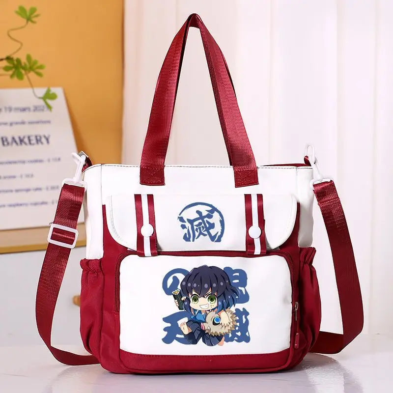 Anime Demon Slayer Kamado Tanjirou New Shoulderbag Men Women Crossbody Bags Student Fashion Large Capacity Handbag Holiday Gifts