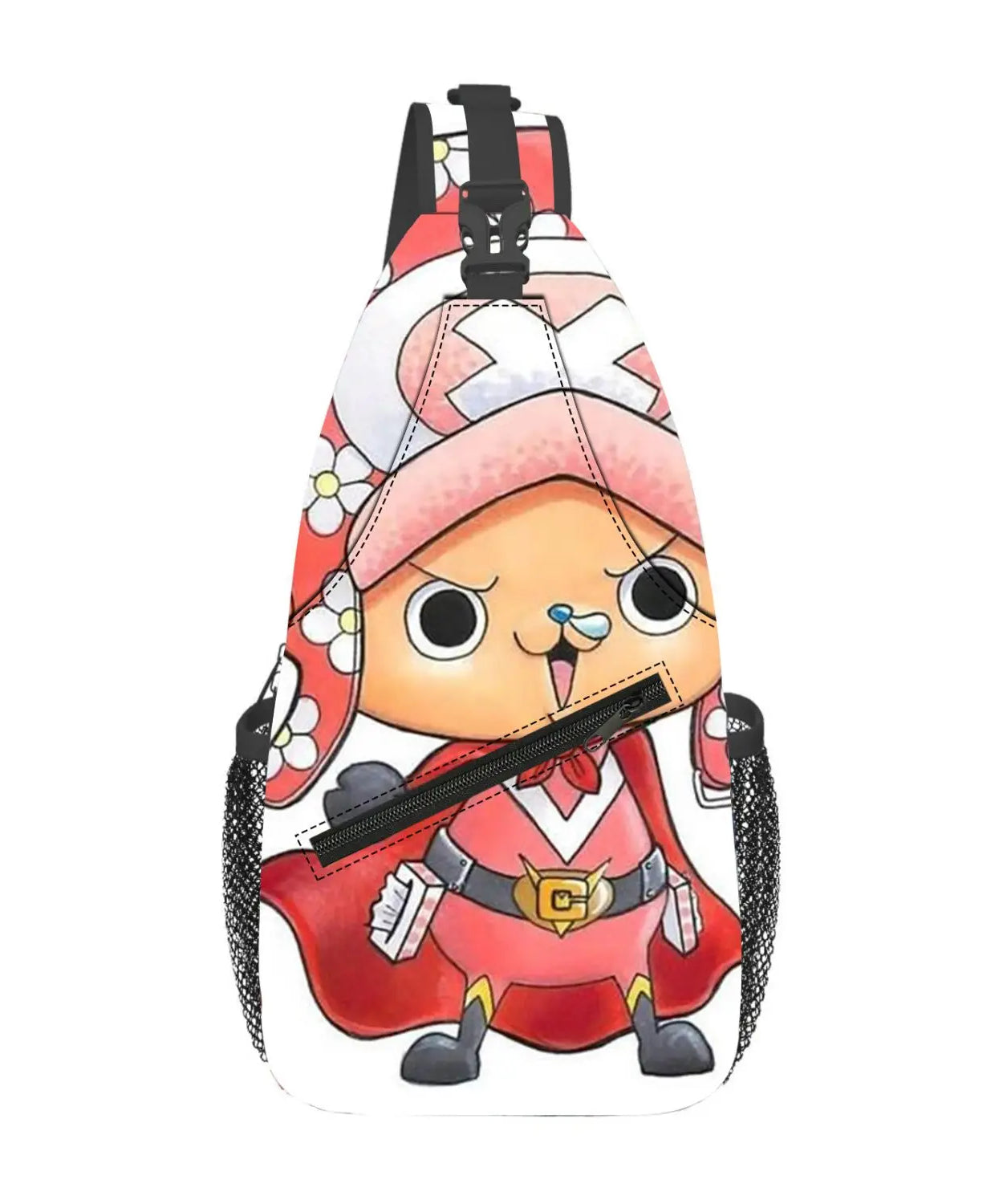 New One Piece Animation Peripheral Kawaii Chopper Portable Large Capacity Crossbody Bag Cute Creative Waist Bag Gift Wholesale