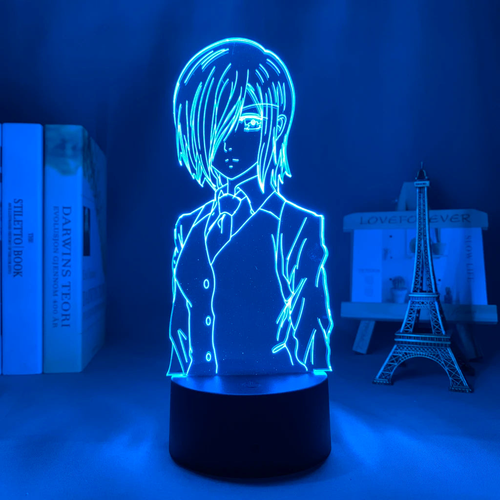 Anime Tokyo Ghoul Glowing Acrylic Stand Ken Kaneki Figure Nightlight for Reading Room Decor Light Gift for Birthday Table Lamp