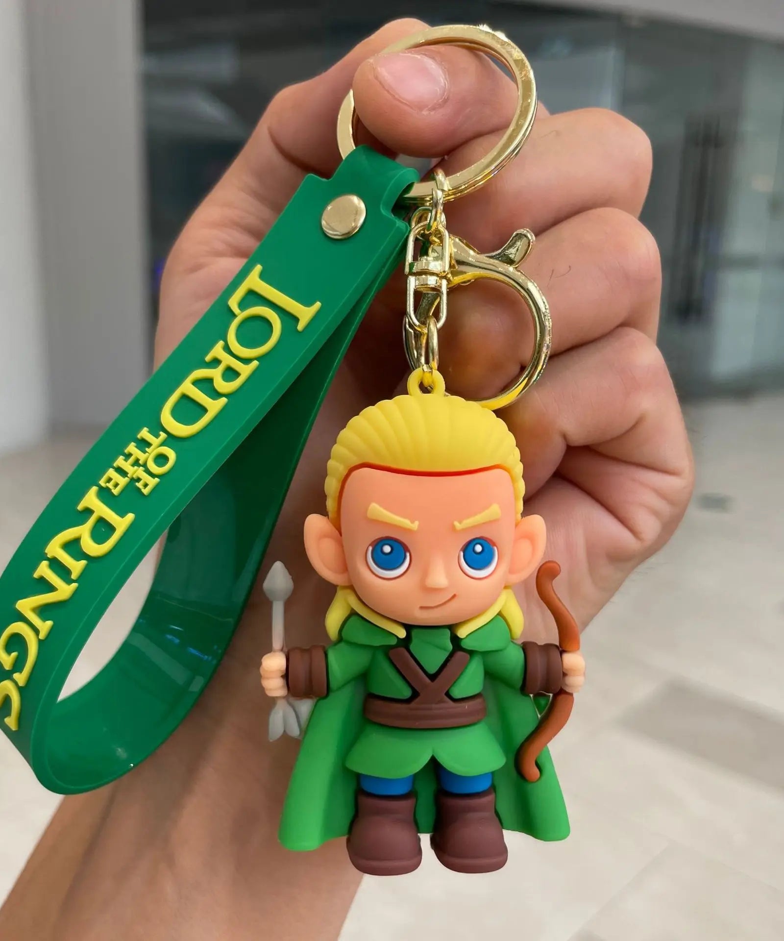 Movie Lord Rings Keychain Anime Doll Figure Car Keyring PVC Doll Pendent Bag Jewelry Accessories Toy Kid Xmas Decora Gift