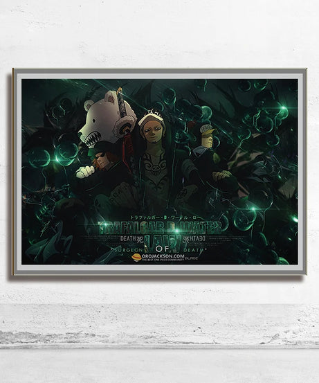 One Piece Wall Art – Trafalgar Law & Eustass Kid Anime Poster Decor