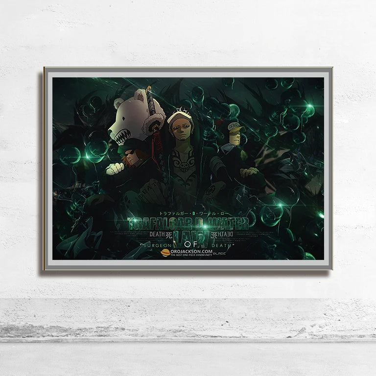 One Piece Wall Art – Trafalgar Law & Eustass Kid Anime Poster Decor