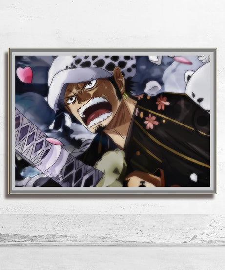 One Piece Wall Art – Trafalgar Law & Eustass Kid Anime Poster Decor