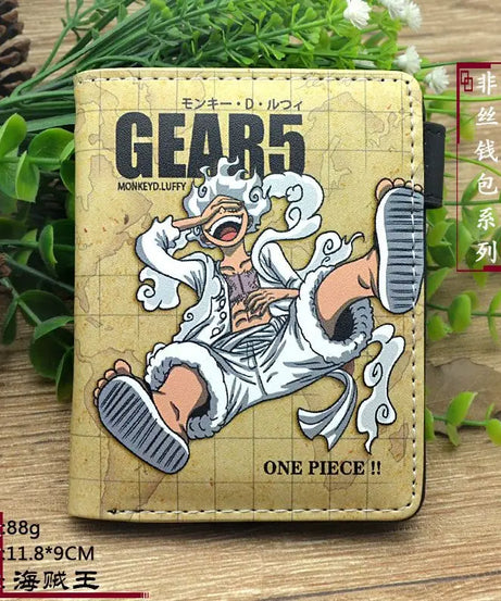 Anime One Piece Figure Wallet Luffy Purse Zoro Ace Bounty Order Skeleton Pattern Pu Kawaii Wallet Card Holder Purse