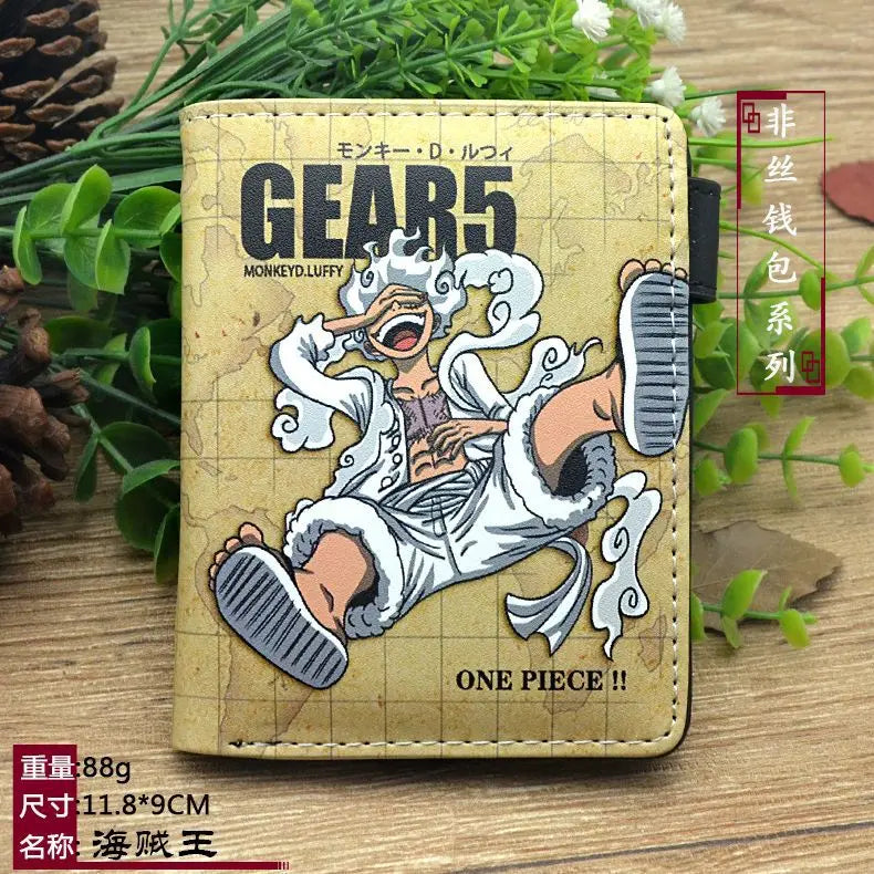 Anime One Piece Figure Wallet Luffy Purse Zoro Ace Bounty Order Skeleton Pattern Pu Kawaii Wallet Card Holder Purse