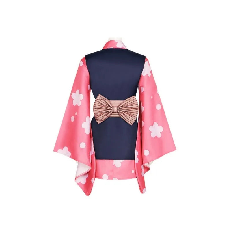 Anime Demon Slayer Makomo Cosplay Costume – Kimono & Wig Set 4