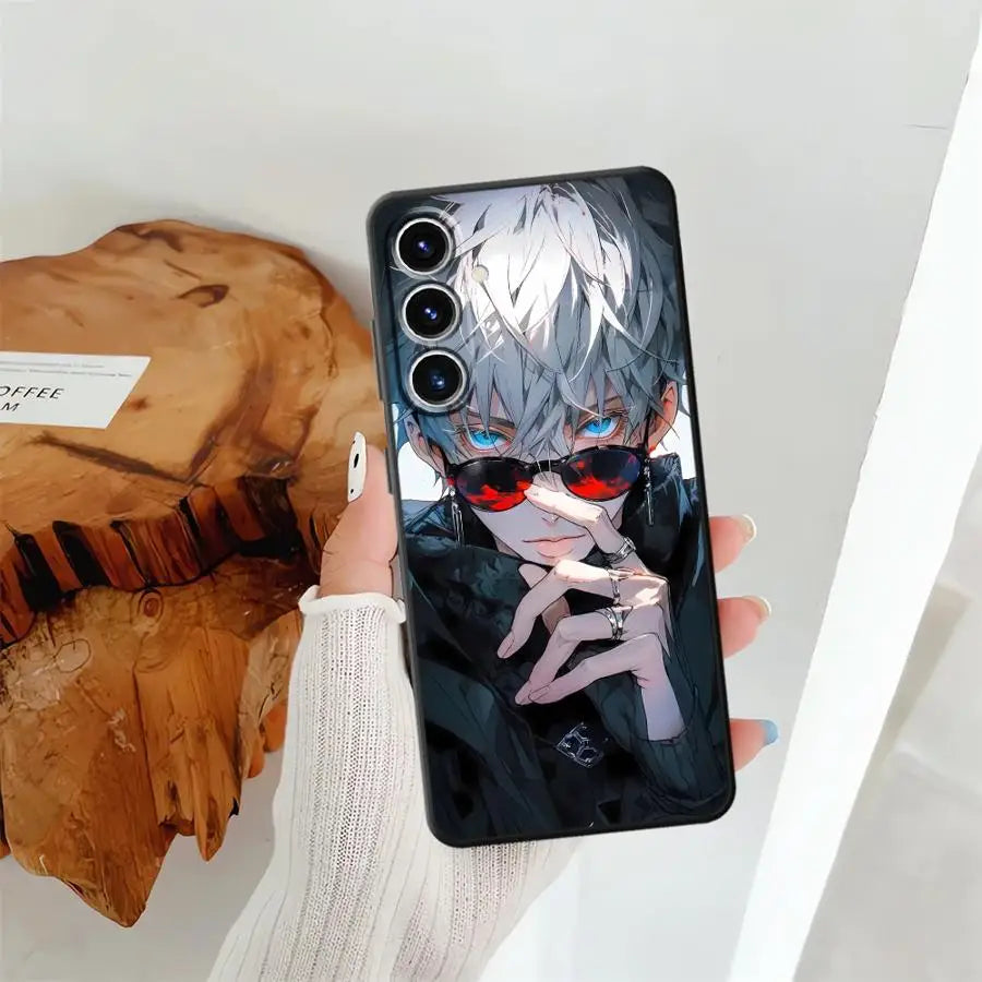 J-ujutsu K-aisen Soft Back Phone Cover Case for Samsung Galaxy A14 A15 A22 A23 A72 A73 A16 A21s A54 A71 A12 A13 A51 A52 A24 A31