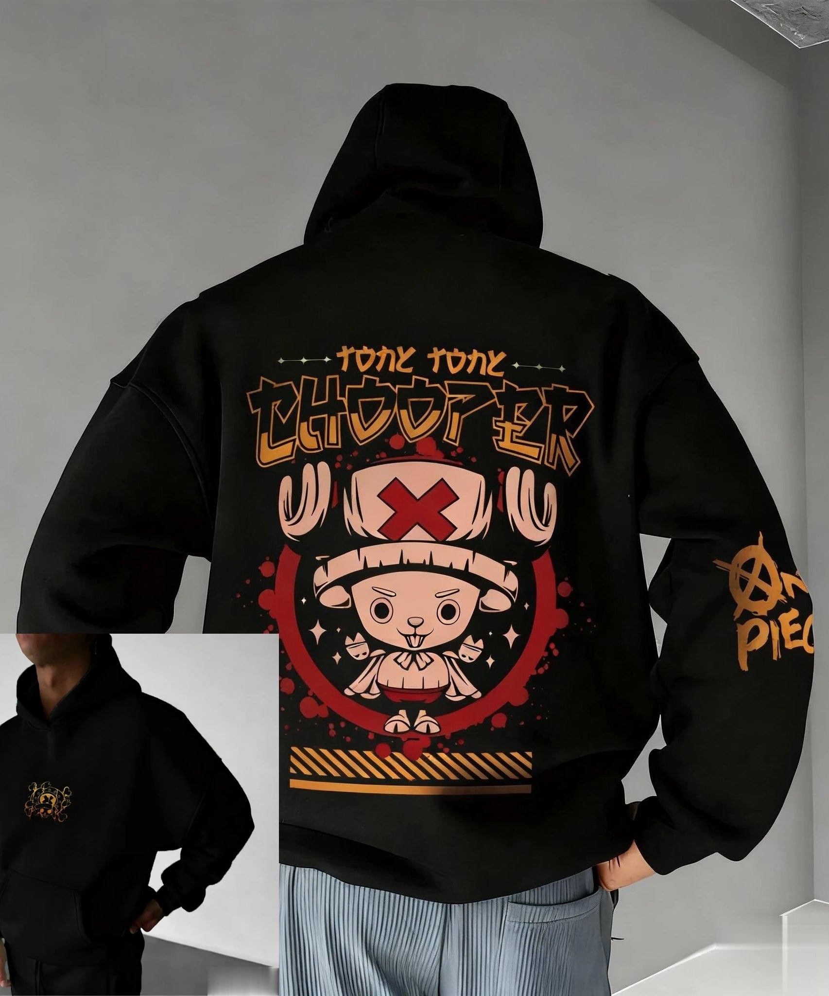 One Piece Chopper Graphic Pullover Hoodie Men Women New Autumn Winter Streetwear Oversized Casual Anime Print Hooded Sweatshirt