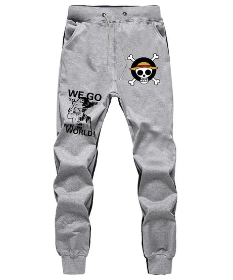 Students Casual Pants for Men and Women Summer Fashion Sports Breathable Cotton Pants Anime ONE PIECE Print Luxury Long Pants