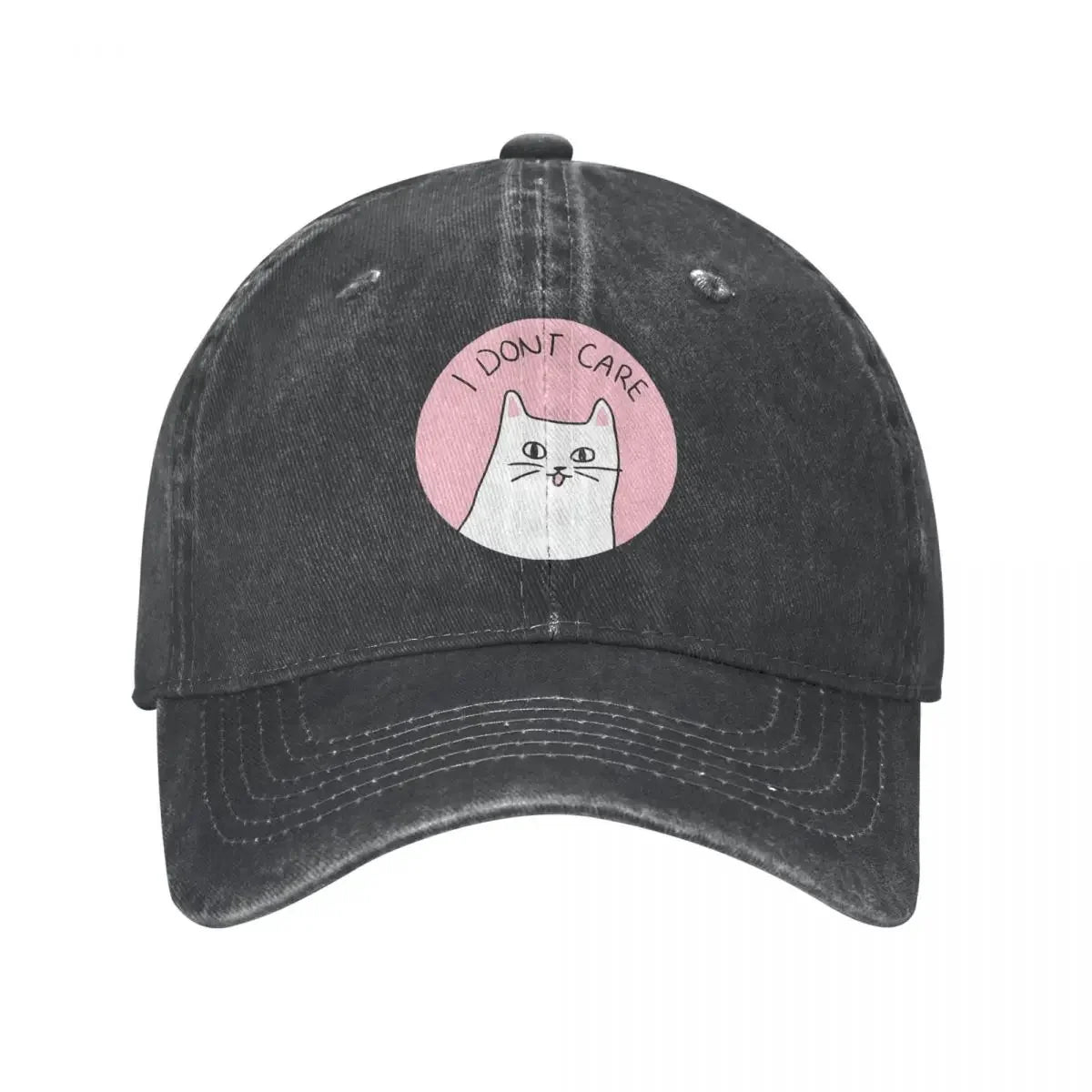 Baseball Caps Hats I Don't Care Cat Dad Hat For Man Peaked Cap Sun anime Shade