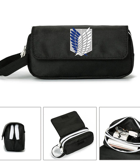 New Attack On Titan Pencil Case Student Anime Peripheral Pencil Case Fashion Stationery Case Christmas Birthday Fan Gifts