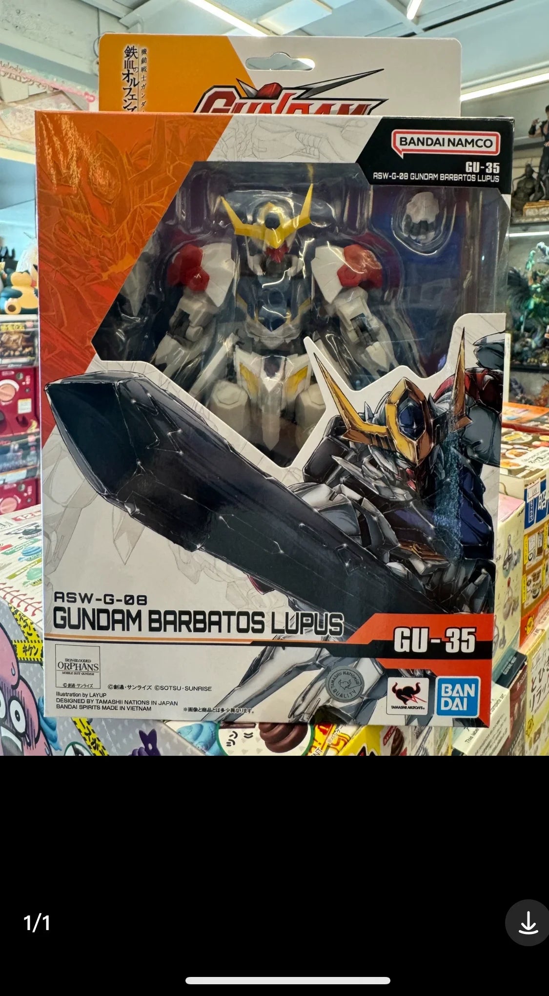 GUNDAM UNIVERSE ASW-G-08 Gundam Barbatos Lupus Figure Action Anime Mobile Suit Gundam Genuine Model Toy