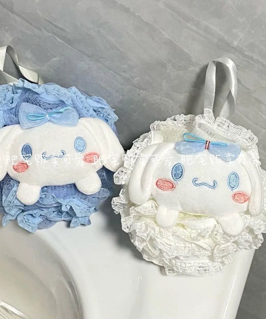 Sanrio Jade Dog Large Bath Ball Lace Cute Girl Bath Bubble Ball Back Rubbing Bath Artifact