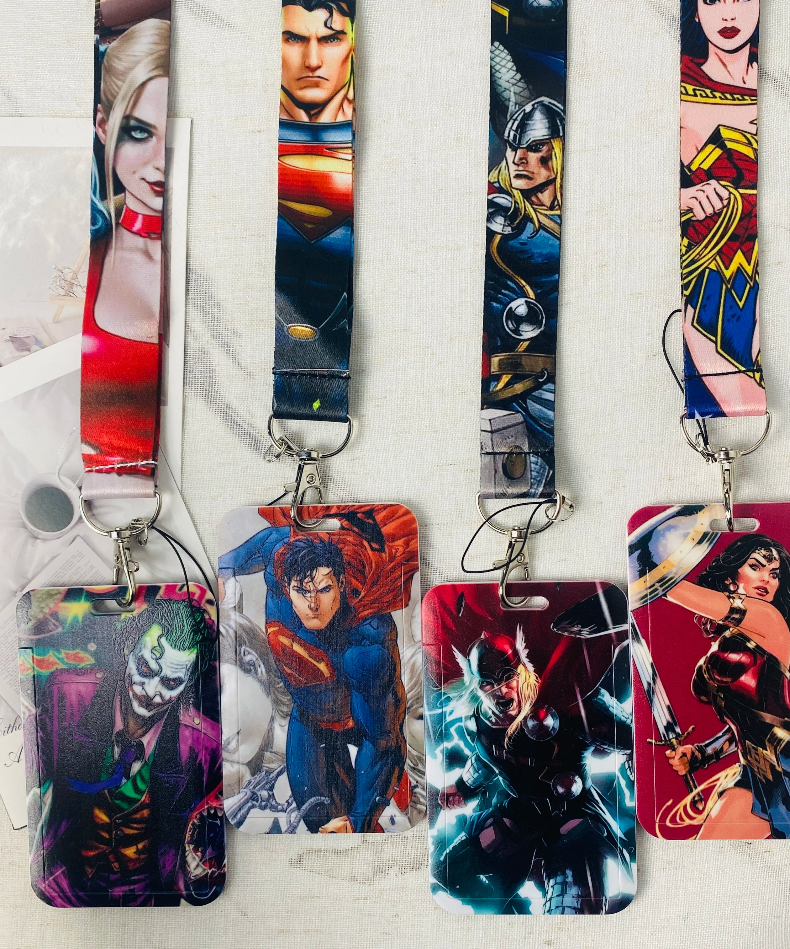 Anime Characters Card Holder Lanyard Keychain ID Credit Bus Card Cover Hang Rope Lariat Lanyard Key Rings Fans Gifts