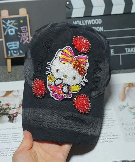 Sanrio Peaked Cap Women's New Hello Kitty Age-reducing Sports and Leisure Baseball Cap Sun Protection Versatile Sun Hat