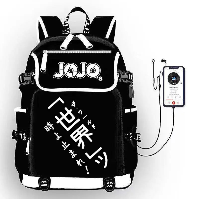 JoJo's Bizarre Adventure Anime Backpack Student School Shoulder Bag Large Capacity Youth Outdoor Travel Backpack Fashion Gift